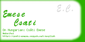 emese csati business card